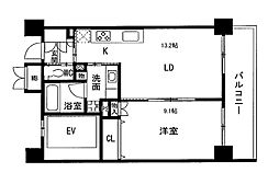 JR山手線 目黒駅 徒歩4分の賃貸マンション 2階1LDKの間取り