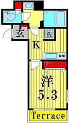 Ｆｏｒｔｕｎａ　ＥＭ 1階1Kの間取り