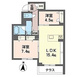 間取図画像 2LDK