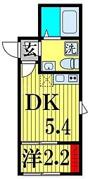 SORA西新井 1階1DKの間取り