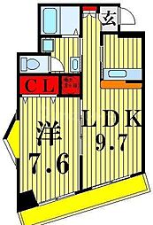 ドルチェ・オオギ 5階1LDKの間取り