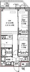 GENOVIA六町 2LDKの間取図画像