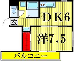 寺島ビルディング 1DKの間取図画像
