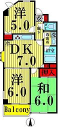 ツイン21堀家 3LDKの間取図画像