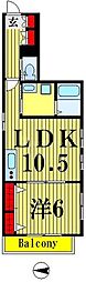 メゾン・エヌカトル 1LDKの間取図画像