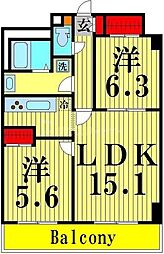 RoyalKJ 2LDKの間取図画像