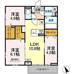 グランドゥール ソレイユ 3LDKの間取図画像