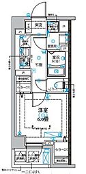 DIPS西新井 1Kの間取図画像