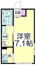 Agerate竹ノ塚 1Kの間取図画像