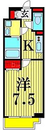 アーバンパーク梅島 1Kの間取図画像