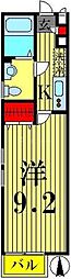 ルミエール 1Kの間取図画像