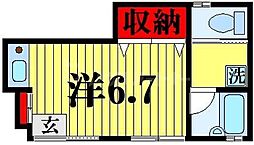 フレーズ山口 ワンルームの間取図画像