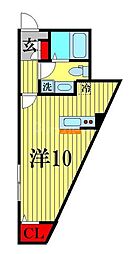 REPURE竹の塚レジデンス ワンルームの間取図画像