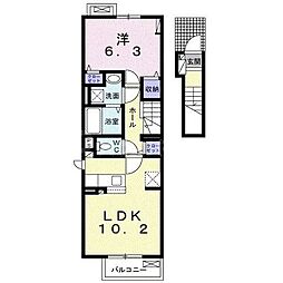 ファインアベニュー 1LDKの間取図画像