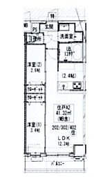 GENOVIA梅島 2LDKの間取図画像