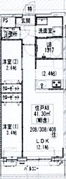 GENOVIA梅島 2LDKの間取図画像