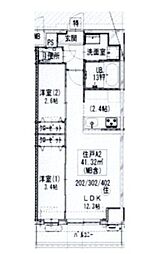 GENOVIA梅島 2LDKの間取図画像