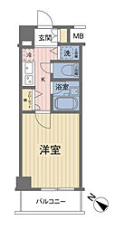 パークウェル渋谷本町 1Kの間取図画像