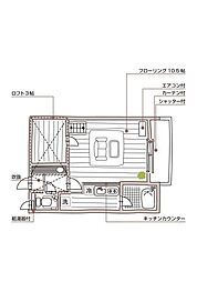 セザンヌ牧野 2階ワンルームの間取り