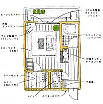 セザンヌ多米 208 ｜ 愛知県豊橋市多米東町一丁目17－9（賃貸アパート1R・2階・20.50㎡） その2