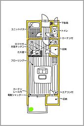 セザンヌ大岩2 ワンルームの間取図画像