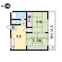 出町マンション 201 ｜ 京都府京都市左京区田中上柳町（賃貸マンション2K・2階・31.00㎡） その2