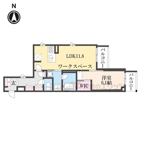 京都府京都市上京区武者小路通室町東入梅屋町(賃貸マンション1LDK・2階・46.74㎡)の写真 その2