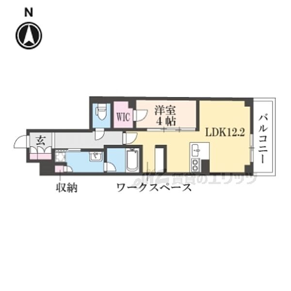 京都府京都市上京区武者小路通室町東入梅屋町(賃貸マンション1LDK・3階・48.06㎡)の写真 その2