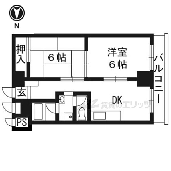 パレット御池 908｜京都府京都市中京区西ノ京東中合町(賃貸マンション2DK・9階・44.20㎡)の写真 その2