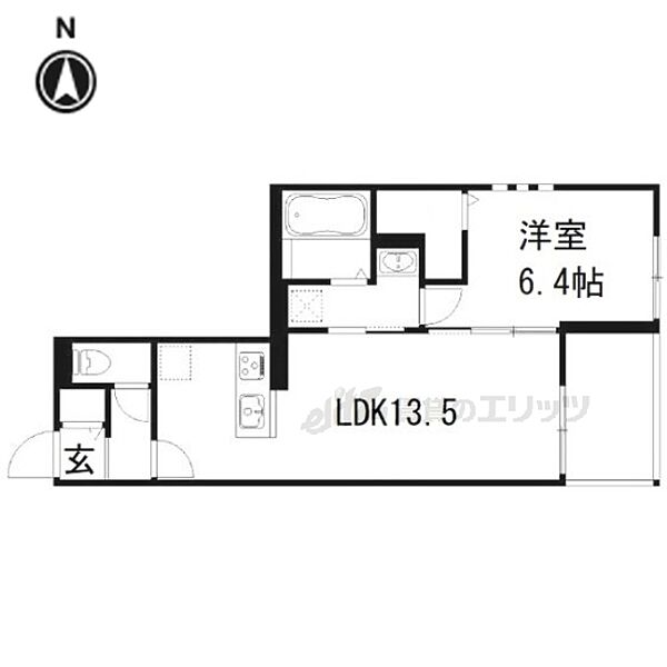 仮称）新丸太町ハイツ 201｜京都府京都市左京区新丸太町(賃貸アパート1LDK・2階・47.33㎡)の写真 その2