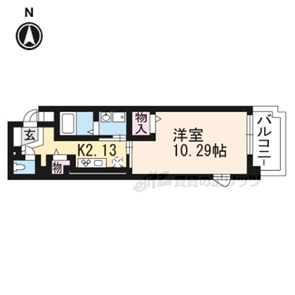 ソレアード小柳 307｜京都府京都市山科区西野小柳町(賃貸マンション1K・3階・34.34㎡)の写真 その2