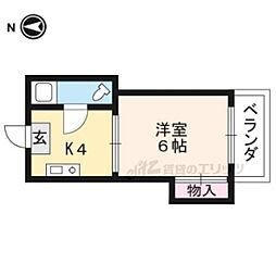 銀閣寺ハウス 3階1Kの間取り