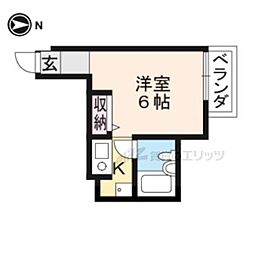 京都地下鉄東西線 蹴上駅 徒歩4分の賃貸マンション 5階1Kの間取り