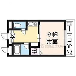 京阪本線 出町柳駅 バス7分 銀閣寺道下車 徒歩2分の賃貸マンション 2階1Kの間取り