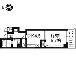 ワイズコート 1DKの間取図画像
