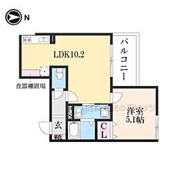 Do・Dream仏光寺 1LDKの間取図画像