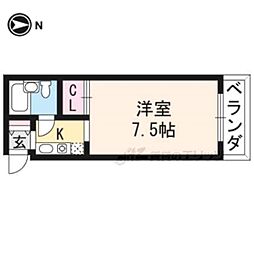 シンプルハイツベニス 1Kの間取図画像