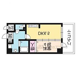 ベルエトフY2 1DKの間取図画像
