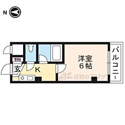 明治館にしき 1Kの間取図画像