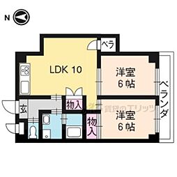 ハミング西浦 2LDKの間取図画像