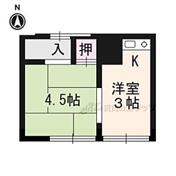 牧定荘 2Kの間取図画像
