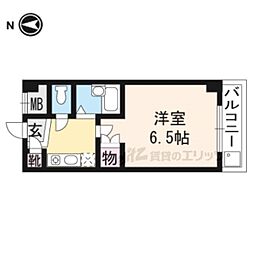 アップタウンヴィレッジ 1Kの間取図画像