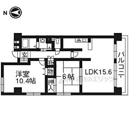 サンサーラ21 2LDKの間取図画像