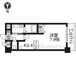 プレサンス京都四条河原町ネクステージ 1Kの間取図画像