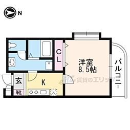 メゾンラコンテ 1Kの間取図画像