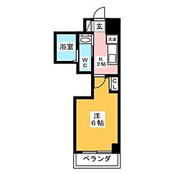エステムプラザ愛宕虎ノ門レジデンス 1Kの間取図画像