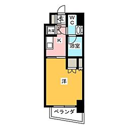 セントラル銀座 1Kの間取図画像