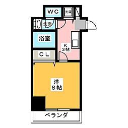 HF銀座レジデンスEAST2 1Kの間取図画像