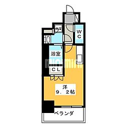 ライトテラス錦糸町 6階ワンルームの間取り