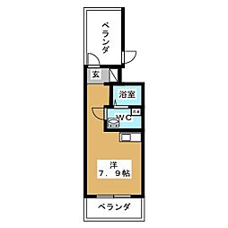 ReiGrande Asakusa 5階ワンルームの間取り